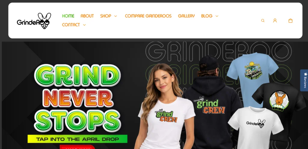 Grinderoo Australia portfolio project preview