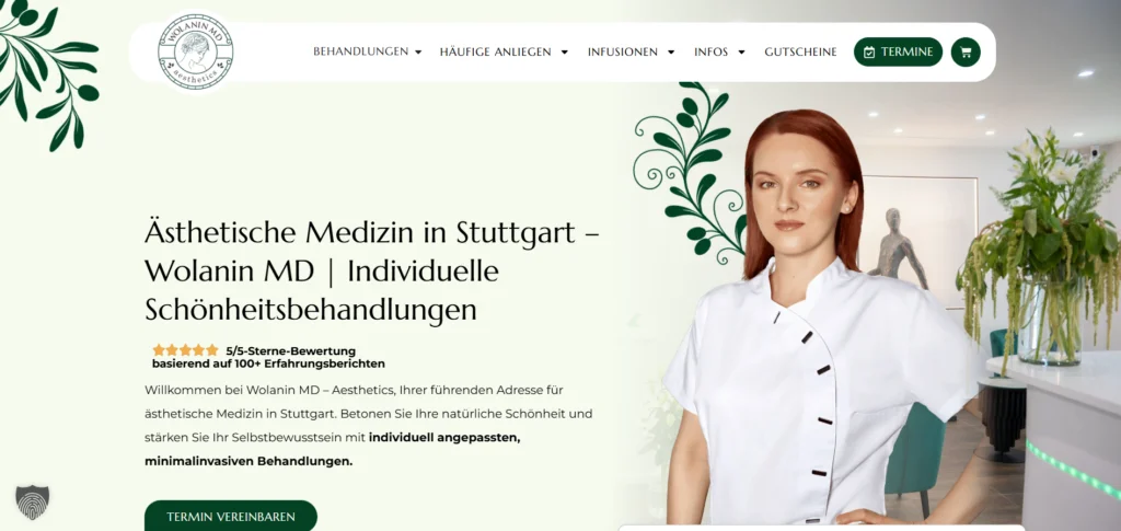 Wolanin Aesthetics portfolio project preview