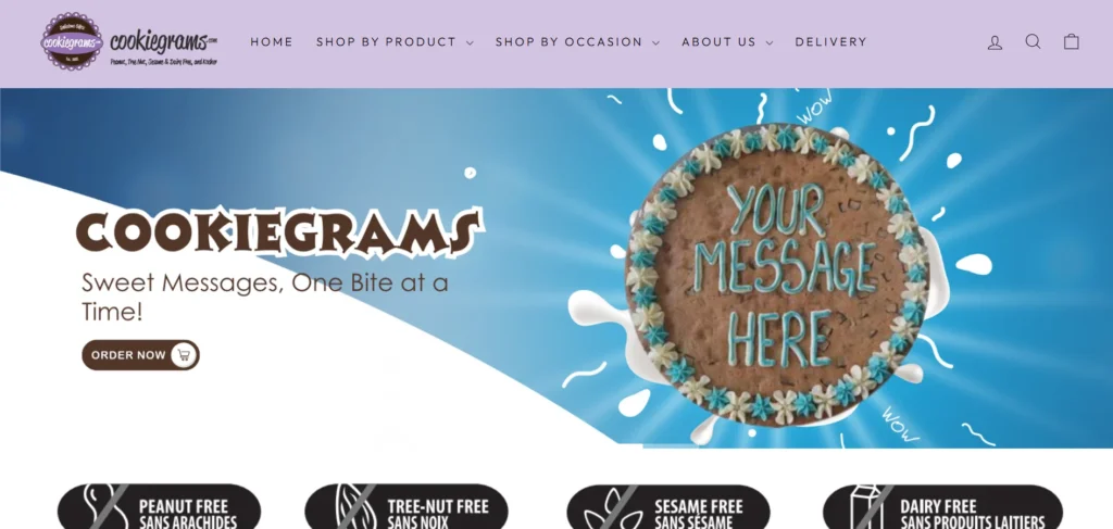 Cookiegrams portfolio project preview