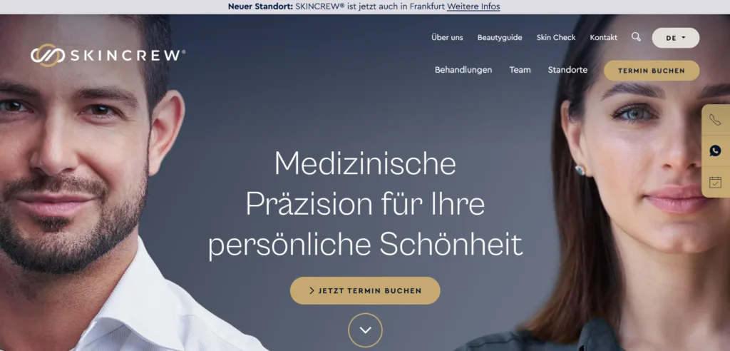 Skincrew portfolio project preview
