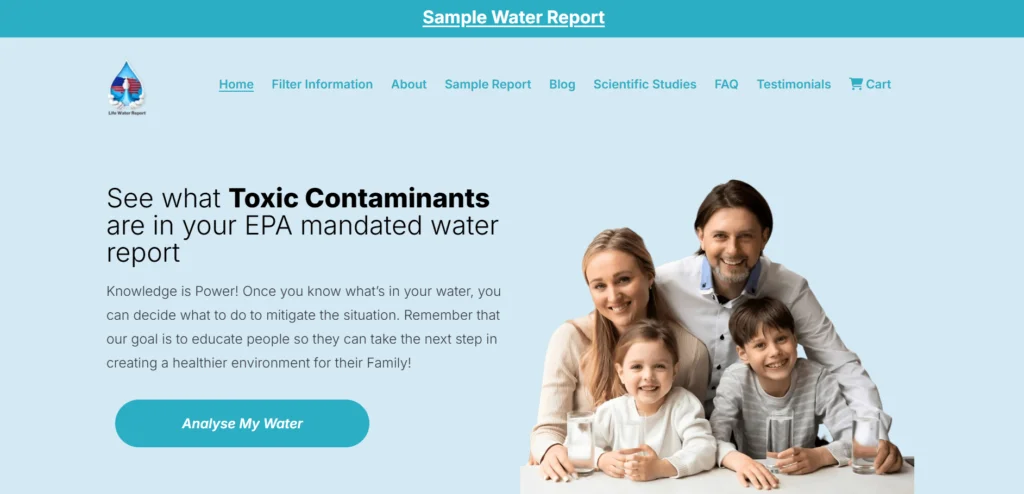 Lifewater Report portfolio project preview