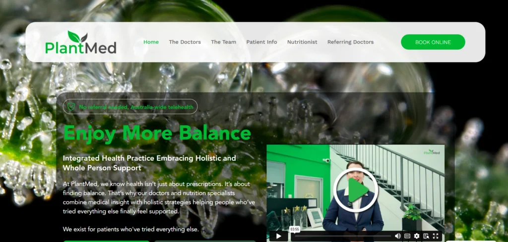 PlantMed Australia portfolio project preview