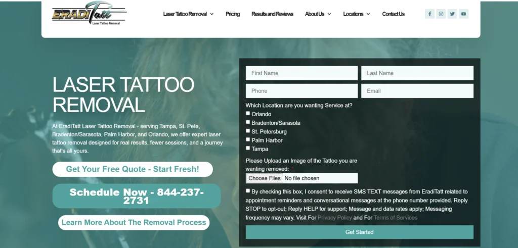 Eraditatt Clinics portfolio project preview